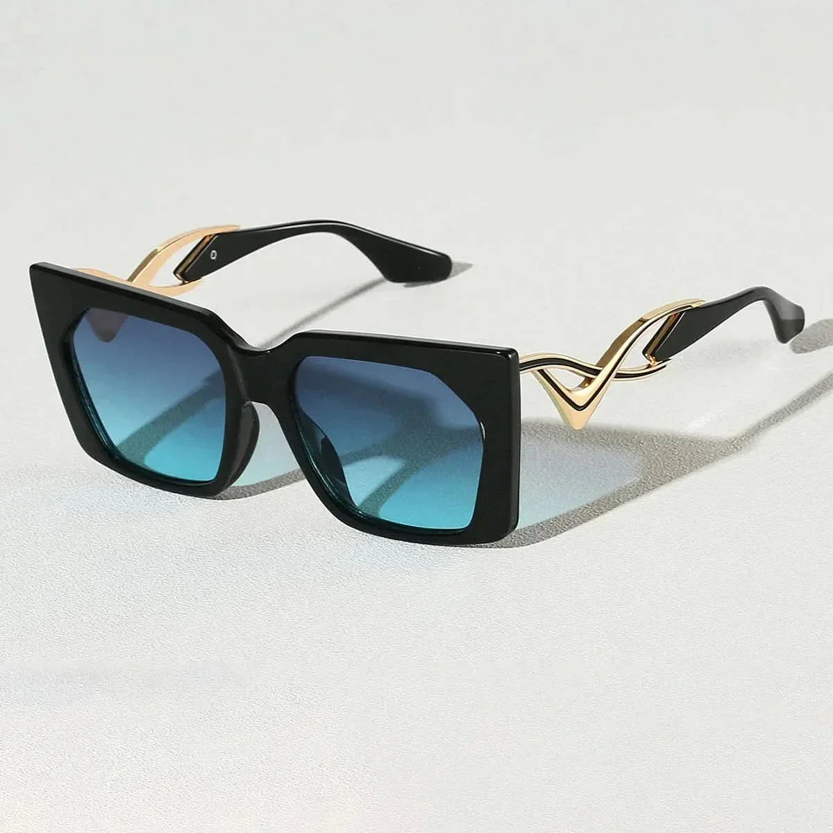 ISLA WAVE | Cat Eye Square Wave-Arm Sunglasses | UV400