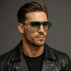 SAHARA GOLD | Smoked Gradient Square Sunglasses | UV400 Gold