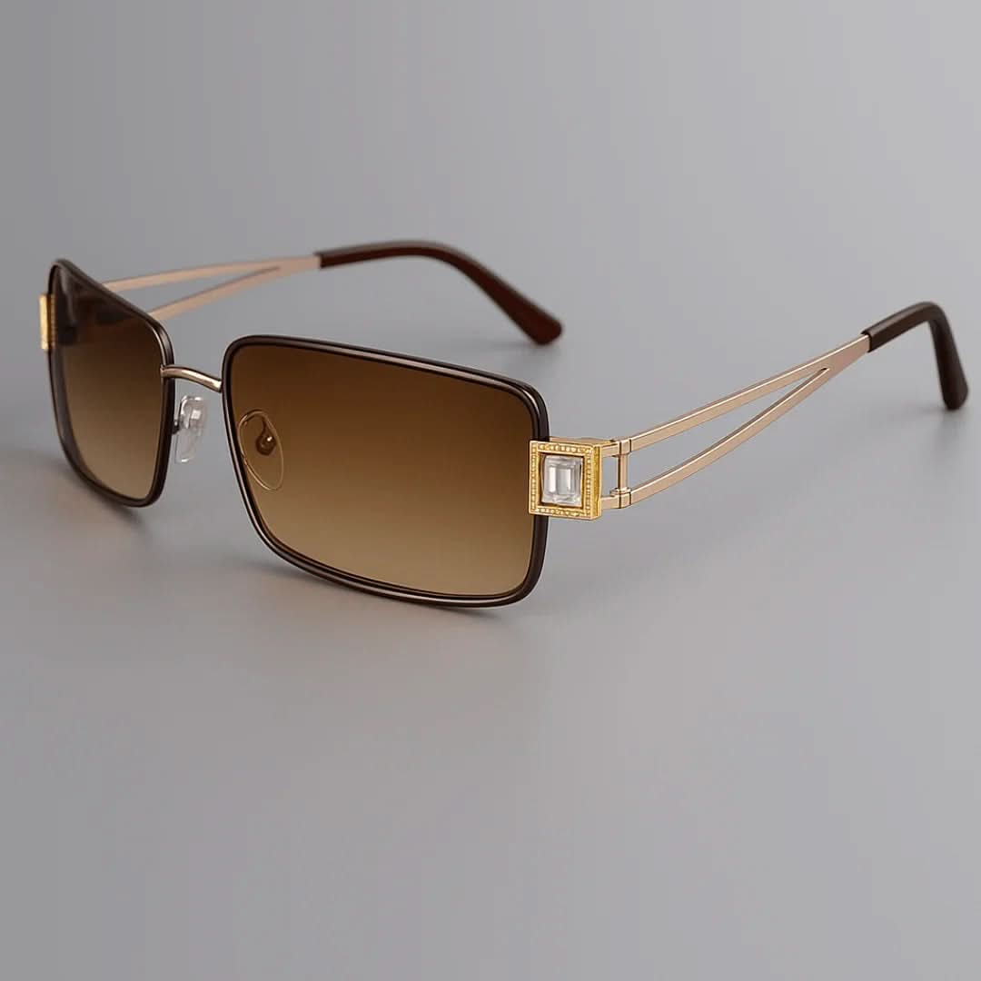 ROYAL GEM | Gem-Set Square Sunglasses | UV400 Luxury