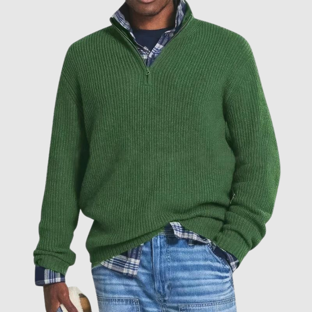 FINN | Classic Quarter Zip Knitted Sweater