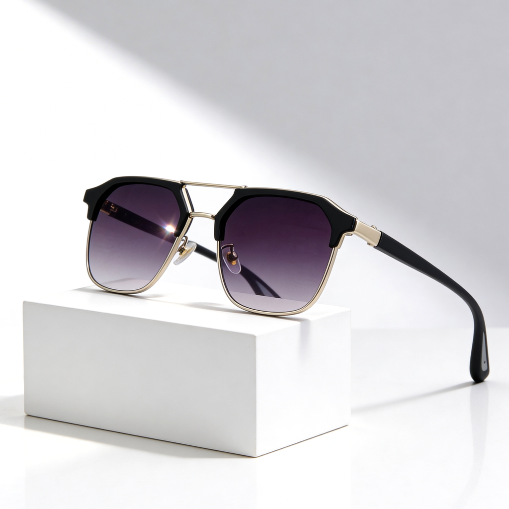 RIFT HEX V2 | Hexagonal Metal-Acetate Sunglasses | UV400