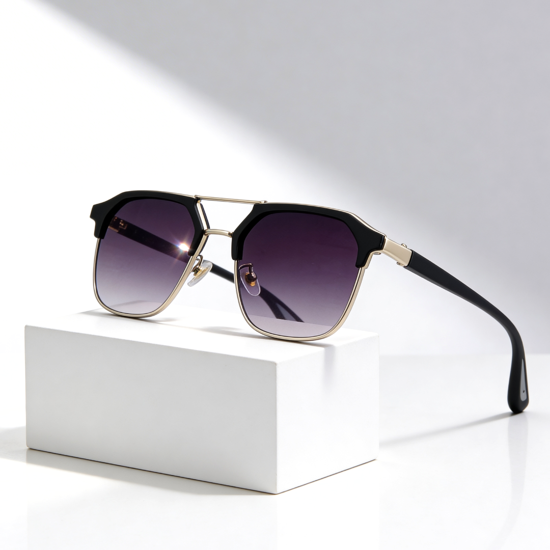 RIFT HEX V2 | Hexagonal Metal-Acetate Sunglasses | UV400