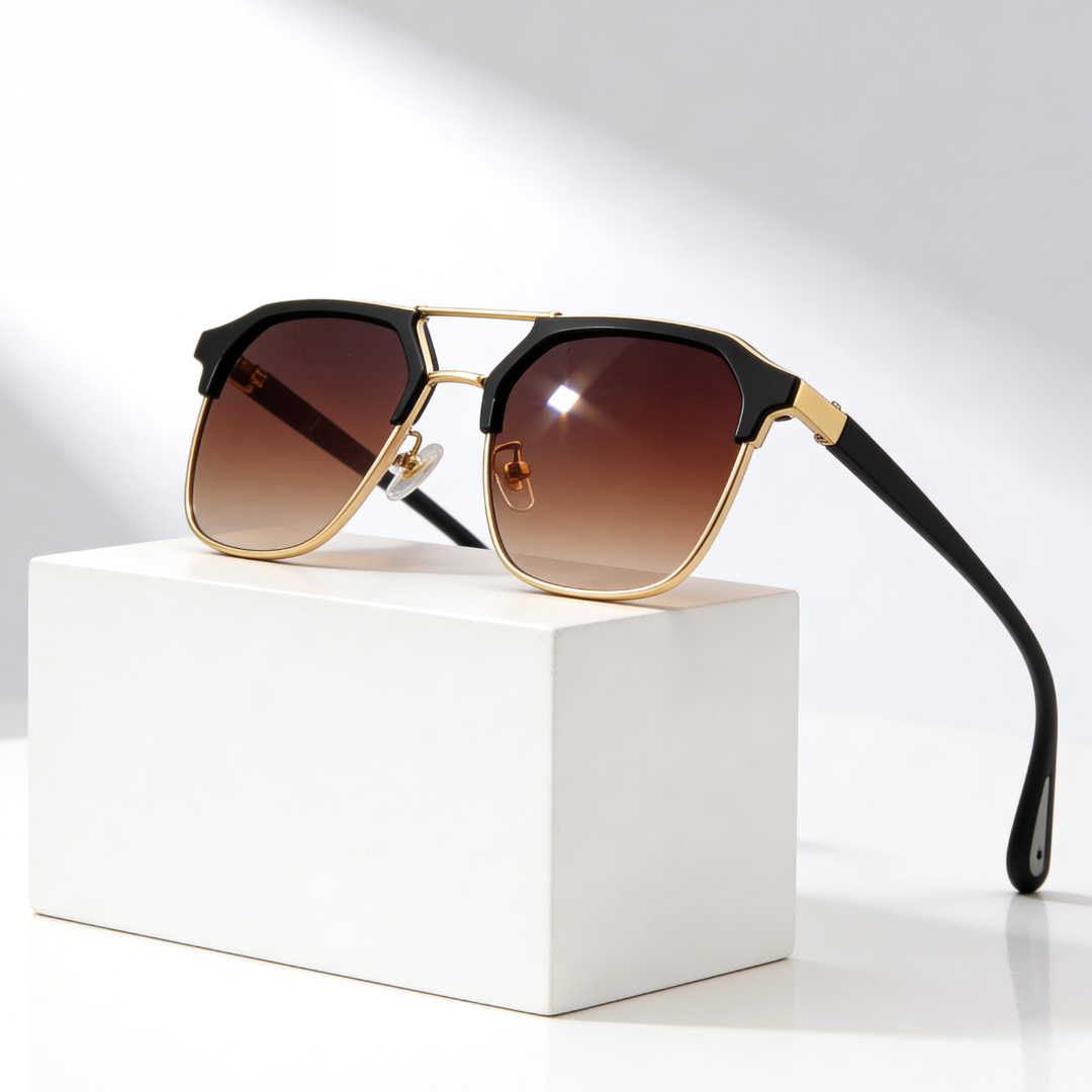 RIFT HEX V2 | Hexagonal Metal-Acetate Sunglasses | UV400