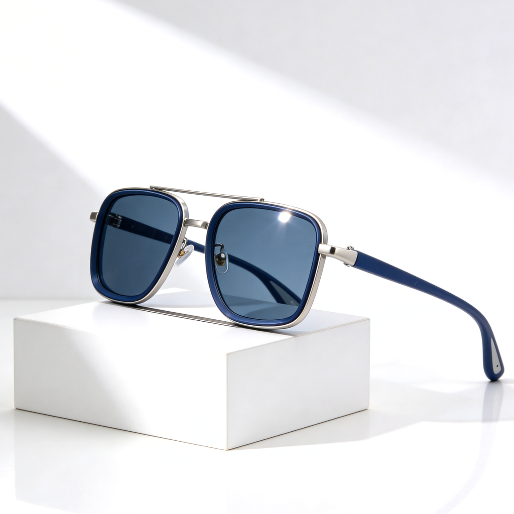 RIFT NOIR X | Square Metal-Acetate Sunglasses | UV380