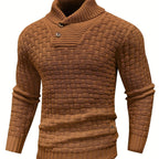 HUNTER | Textured Button-Neck Sweater