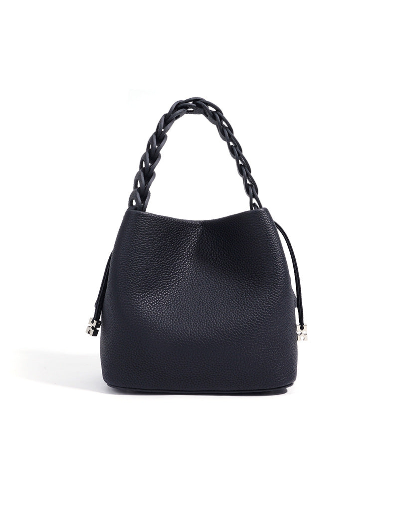 ELARA | Woven Leather Bucket Bag