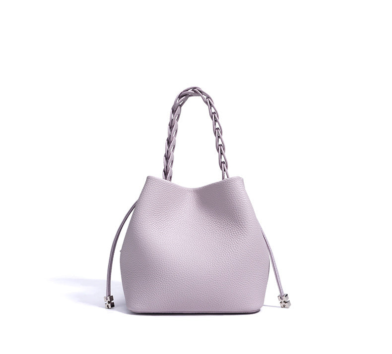 ELARA | Woven Leather Bucket Bag