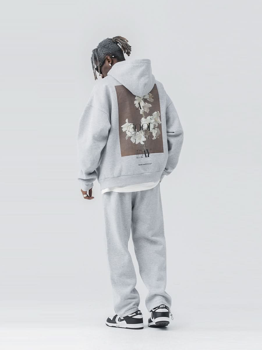 FLORAL | Flower Back Print Hoodie – Soft Artistic Hoodie