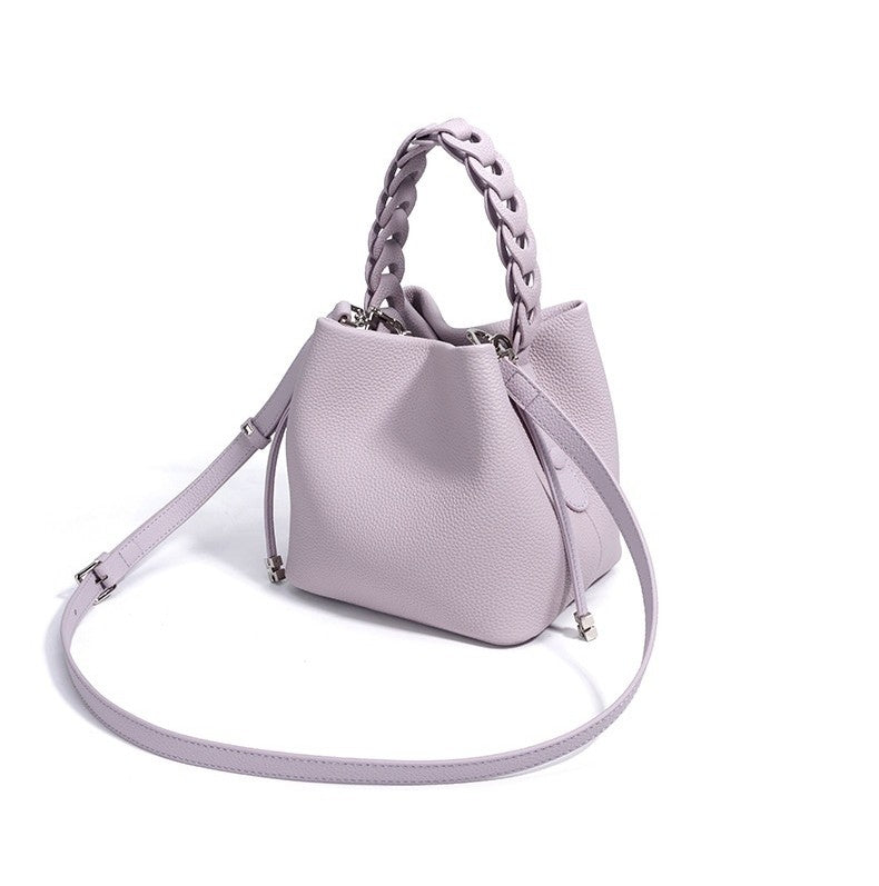 ELARA | Woven Leather Bucket Bag