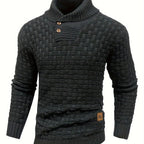 HUNTER | Textured Button-Neck Sweater