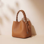 ELARA | Woven Leather Bucket Bag