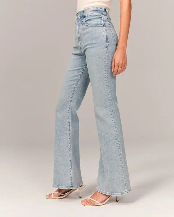 ALBA | Casual Solid-Colour Straight Denim Jeans for Women