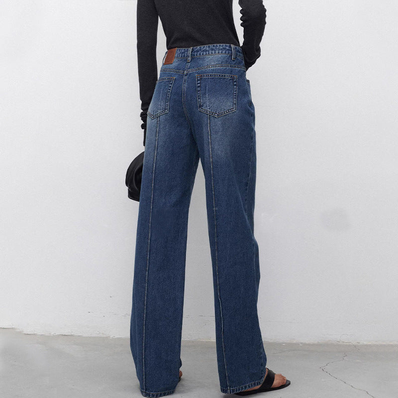 RIVA | Sculpted Stitch Straight-Leg Denim Jeans for Women