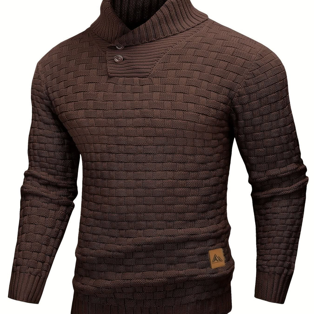 HUNTER | Textured Button-Neck Sweater