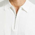 RENZO | Knit Zip Polo – Relaxed Wool Blend Short Sleeve