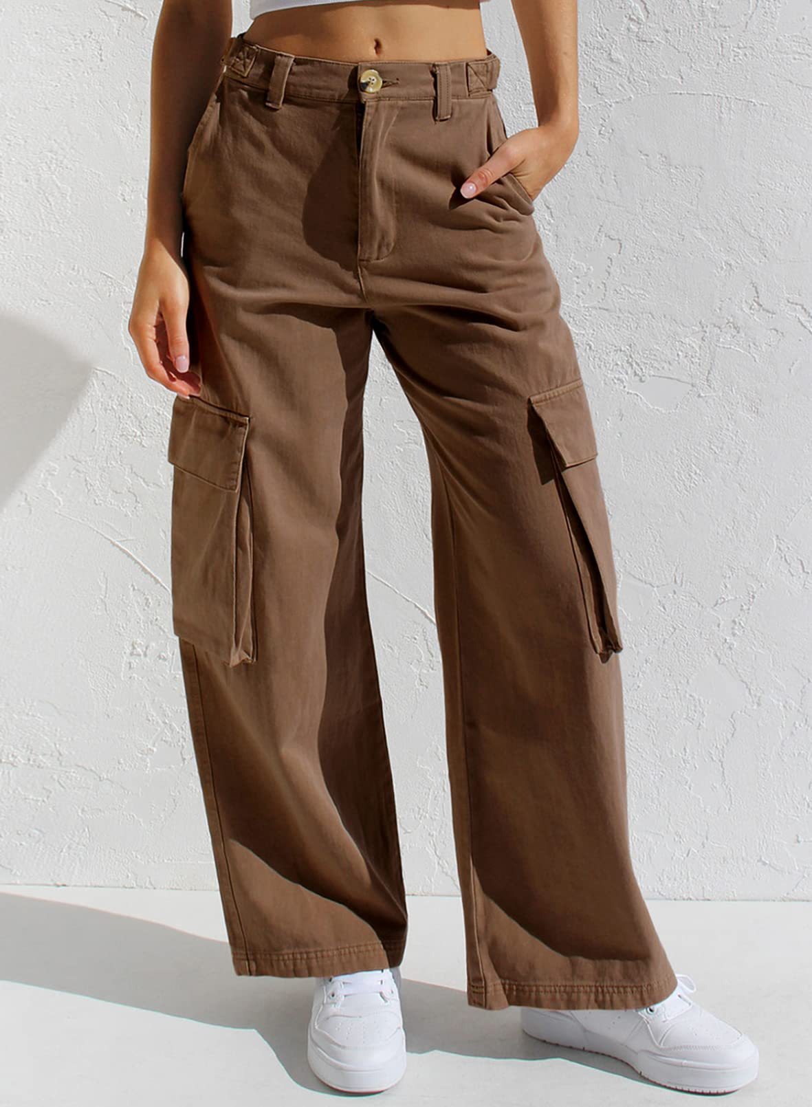 SIENNA | High-Waist Wide-Leg Cargo Denim Jeans for Women