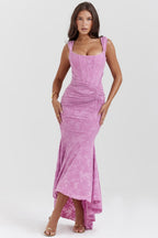 MOZISION | Backless Floral Maxi Dress