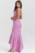 MOZISION | Backless Floral Maxi Dress