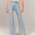 ALBA | Casual Solid-Colour Straight Denim Jeans for Women