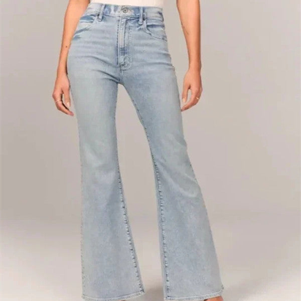 ALBA | Casual Solid-Colour Straight Denim Jeans for Women