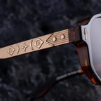 KAIRO CIPHER | Engraved Angular Sunglasses | UV400 No Logo