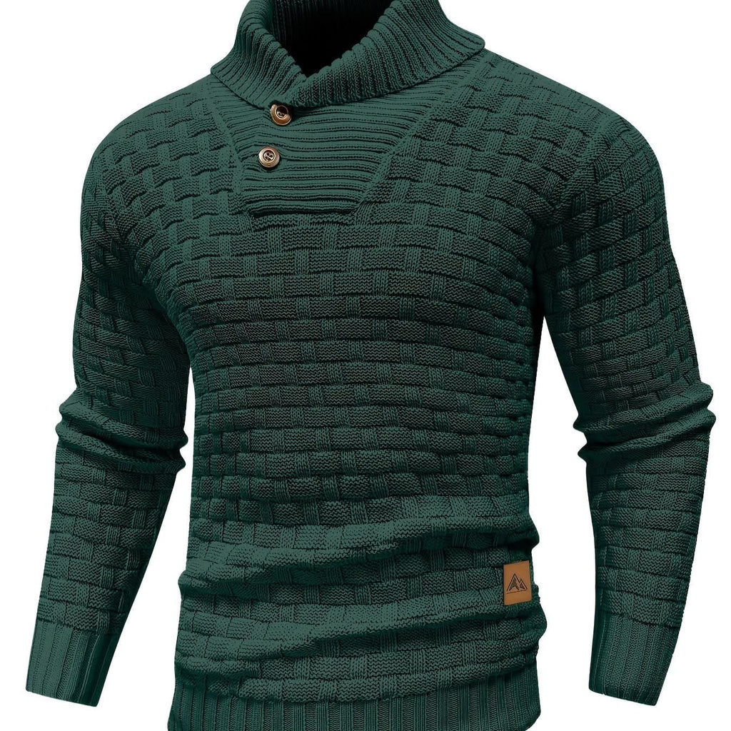HUNTER | Textured Button-Neck Sweater