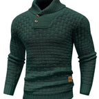 HUNTER | Textured Button-Neck Sweater
