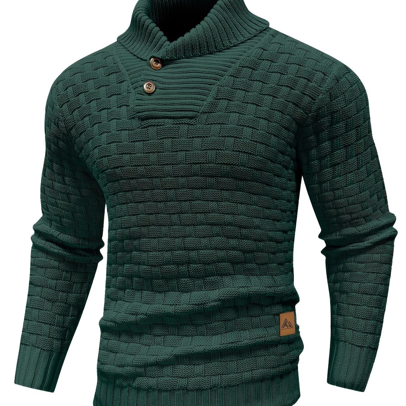 HUNTER | Textured Button-Neck Sweater