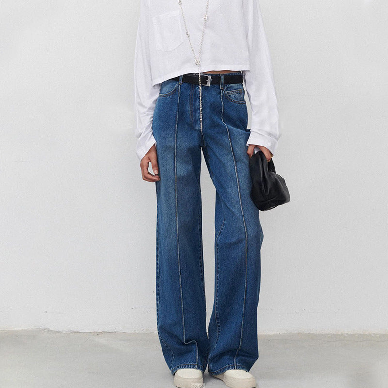 RIVA | Sculpted Stitch Straight-Leg Denim Jeans for Women