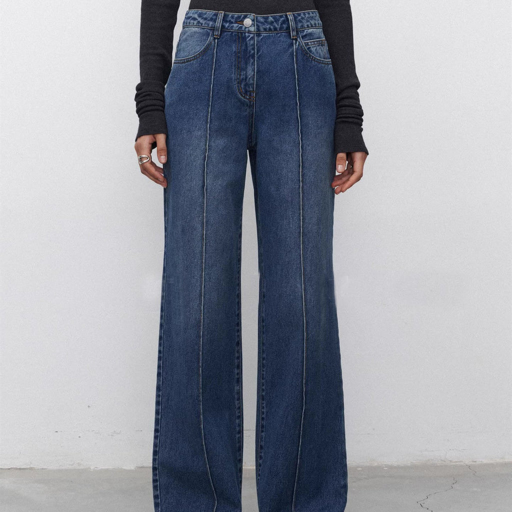RIVA | Sculpted Stitch Straight-Leg Denim Jeans for Women