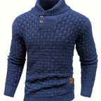 HUNTER | Textured Button-Neck Sweater