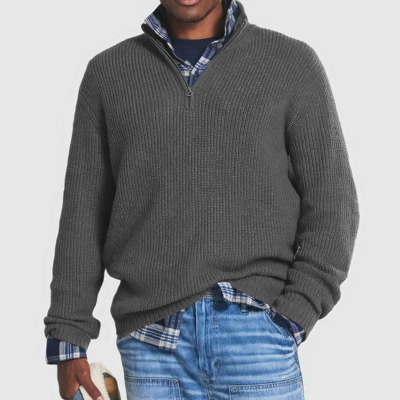 FINN | Classic Quarter Zip Knitted Sweater