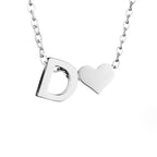 Forever Love & Letter Silver Necklace