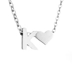 Forever Love & Letter Silver Necklace