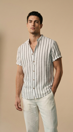 KAEL | Linen Resort Shirt – Tailored Short Sleeve Fit