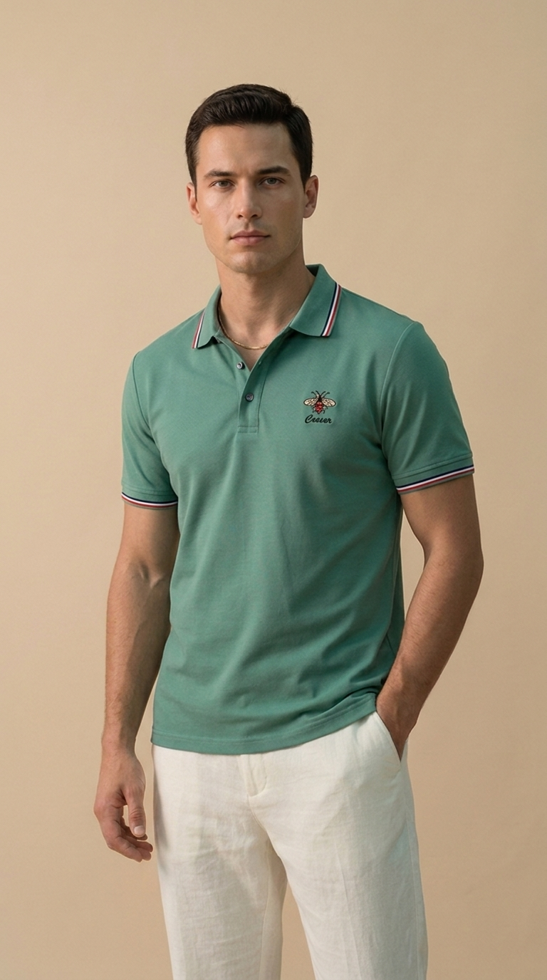 ARLEN | Premium Cotton Polo – Tailored Short Sleeve Essential