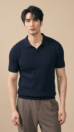 VEYRON | Knit Polo Shirt – Tailored Summer Short Sleeve Fit