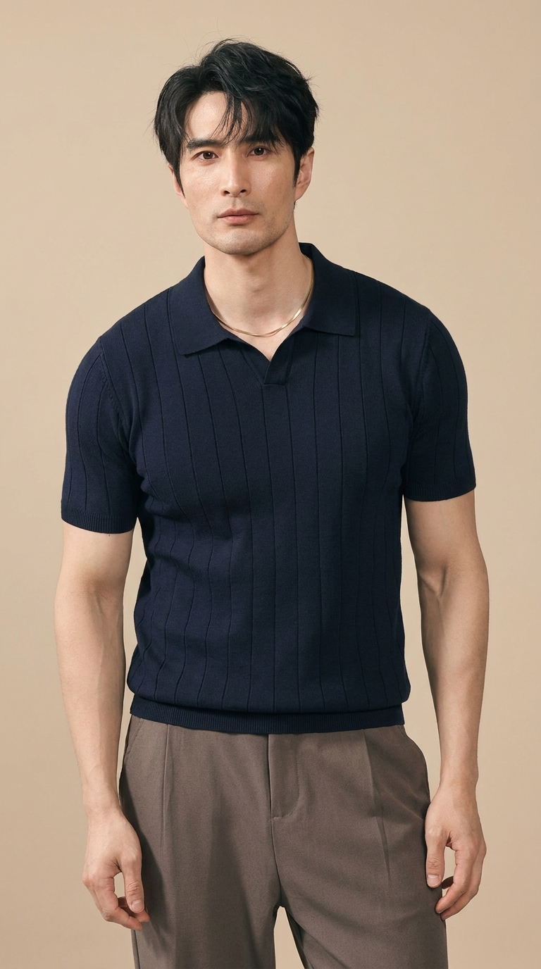 VEYRON | Knit Polo Shirt – Tailored Summer Short Sleeve Fit