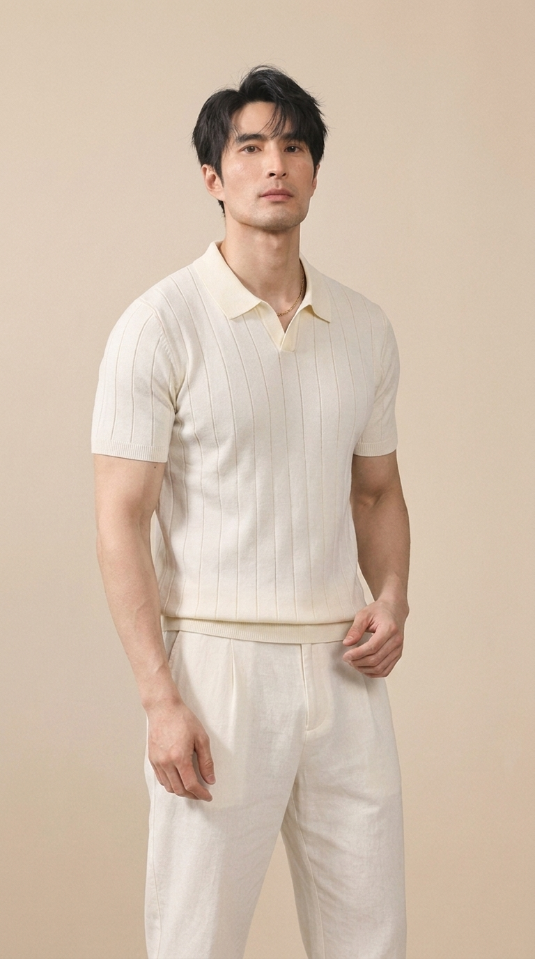 VEYRON | Knit Polo Shirt – Tailored Summer Short Sleeve Fit