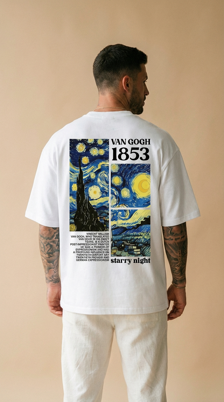 ARVO | Van Gogh Graphic Tee – Oversized Cotton Streetwear