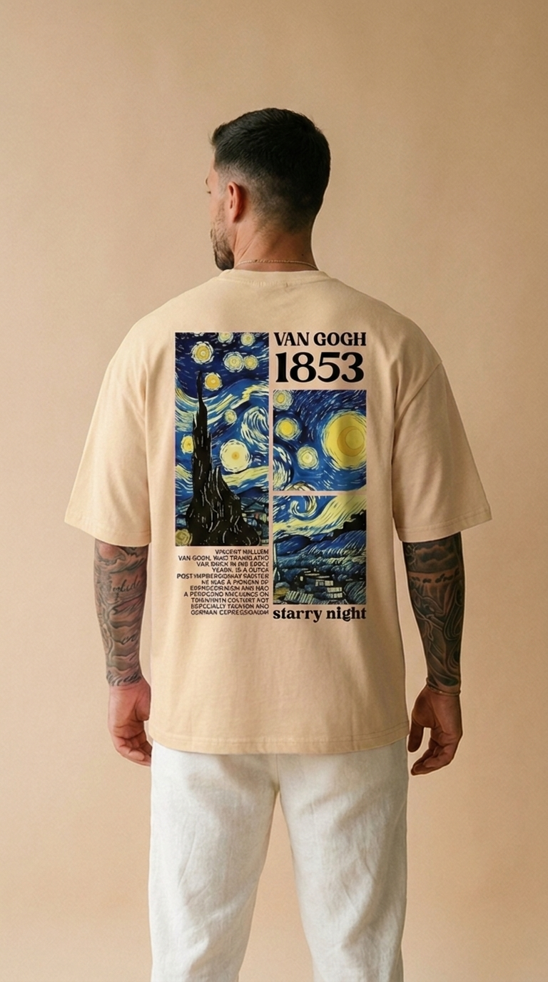 ARVO | Van Gogh Graphic Tee – Oversized Cotton Streetwear