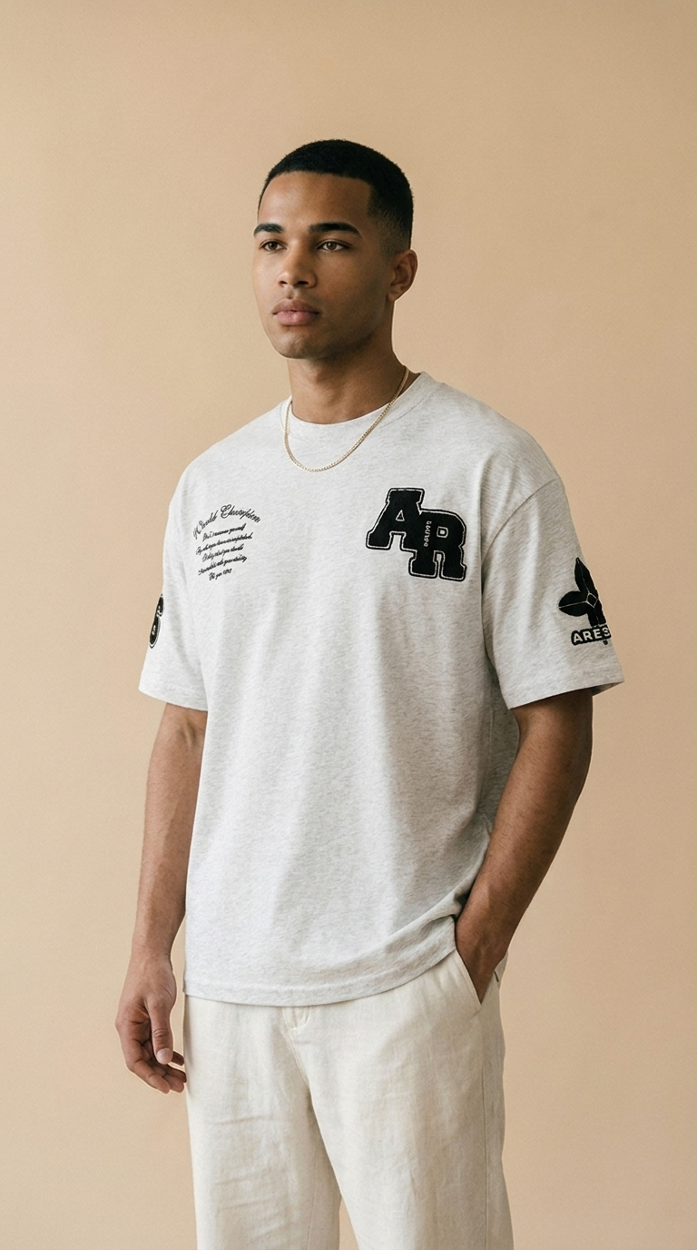 ARES | Cotton Graphic Tee – Oversized Short Sleeve Street Fit