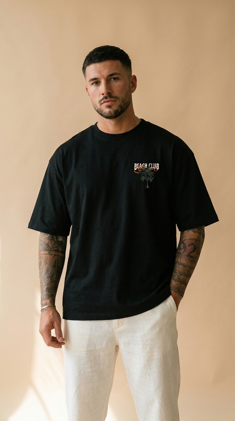 CAYO | Beach Club Graphic Tee – Oversized Cotton Summer Fit