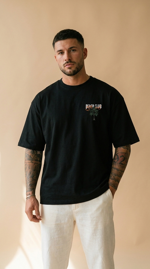 CAYO | Beach Club Graphic Tee – Oversized Cotton Summer Fit