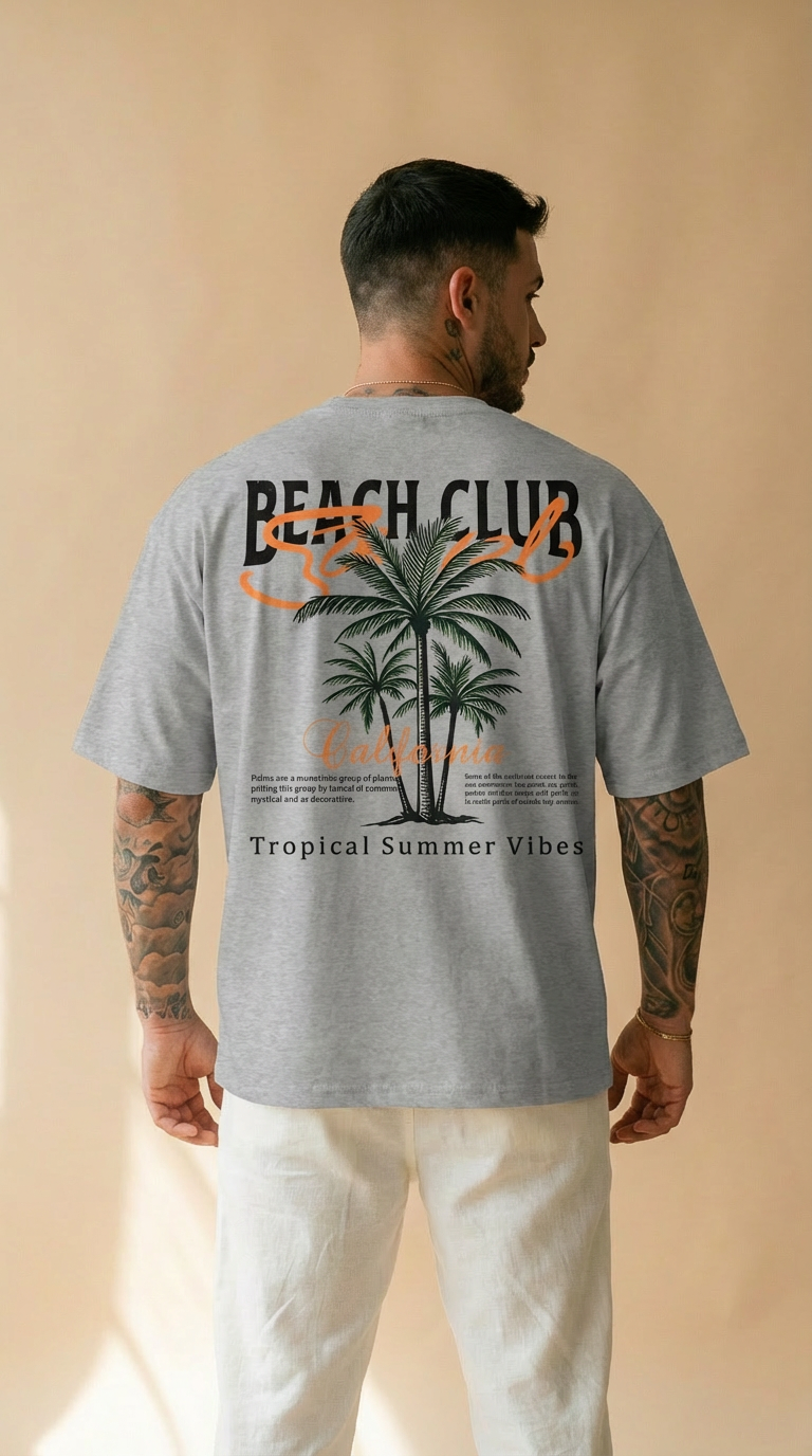 CAYO | Beach Club Graphic Tee – Oversized Cotton Summer Fit
