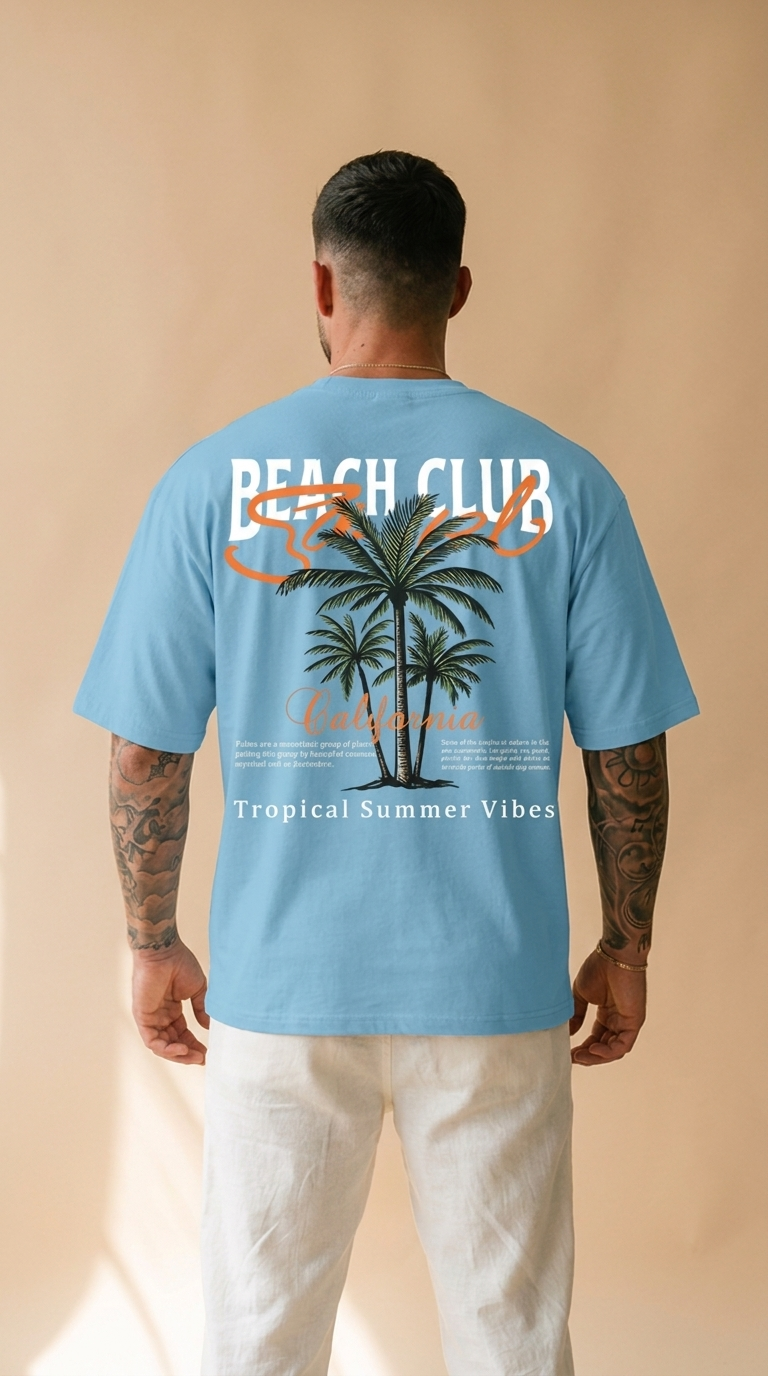 CAYO | Beach Club Graphic Tee – Oversized Cotton Summer Fit