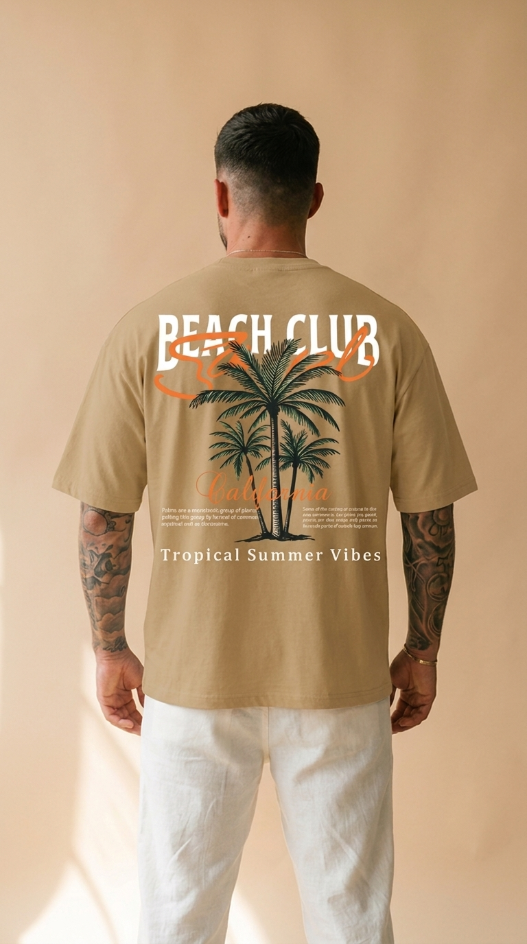 CAYO | Beach Club Graphic Tee – Oversized Cotton Summer Fit