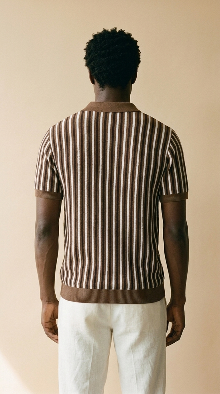 SOREN | Knit Stripe Polo – Slim Fit Short Sleeve Summer Shirt
