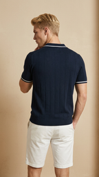 RENZO | Knit Zip Polo – Relaxed Wool Blend Short Sleeve