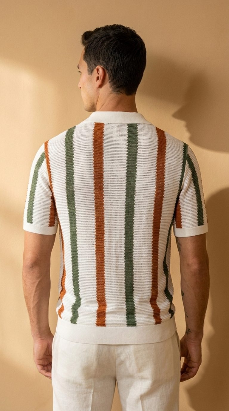 LIOR | Knit Stripe Polo – Regular Fit Summer Short Sleeve